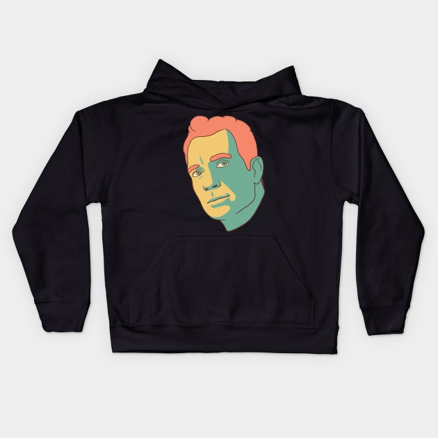 Jack Kerouac Portrait In Vintage Colors Kids Hoodie by isstgeschichte